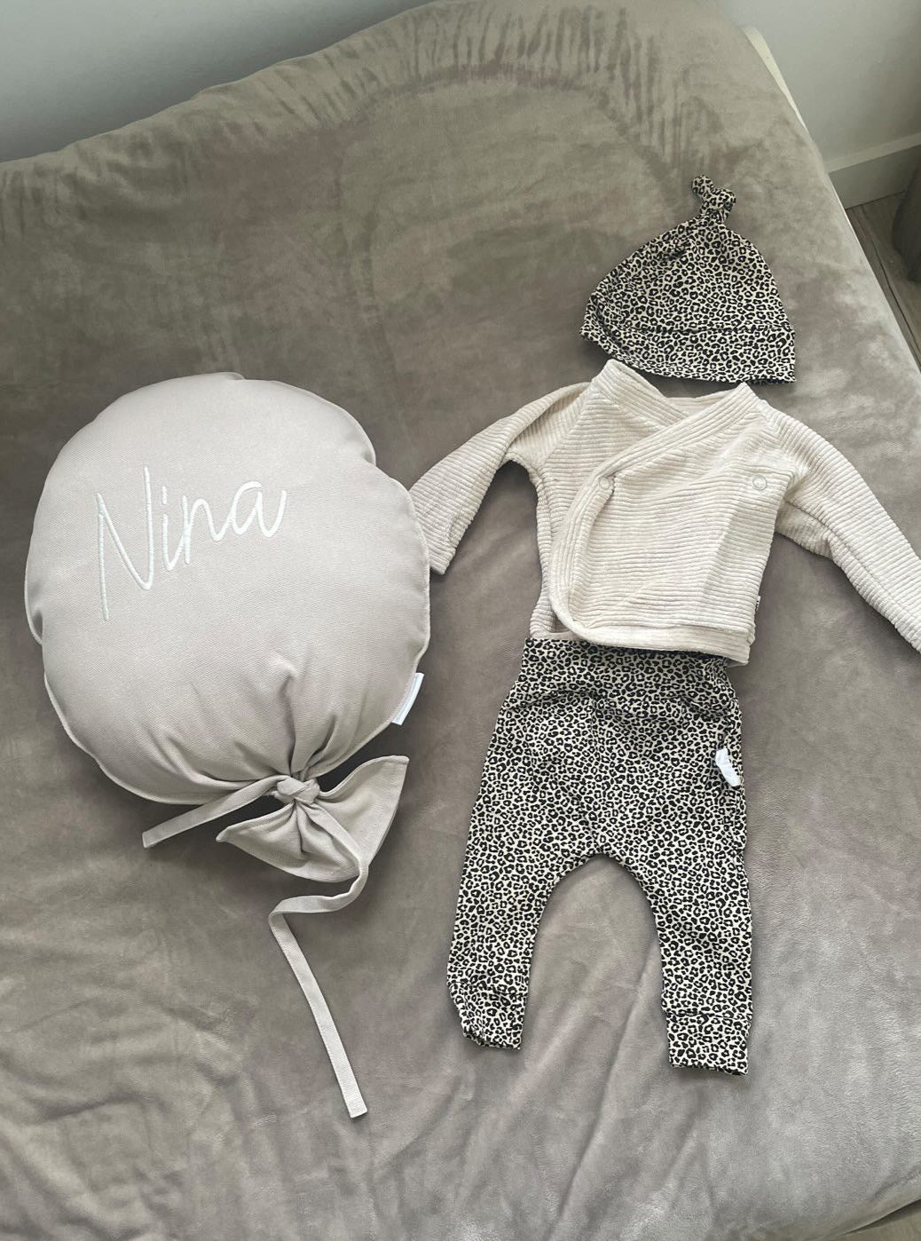 Beige katoen - gepersonaliseerde ballon