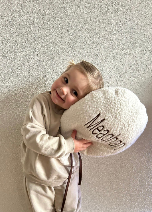 Ecru teddy - gepersonaliseerde ballon