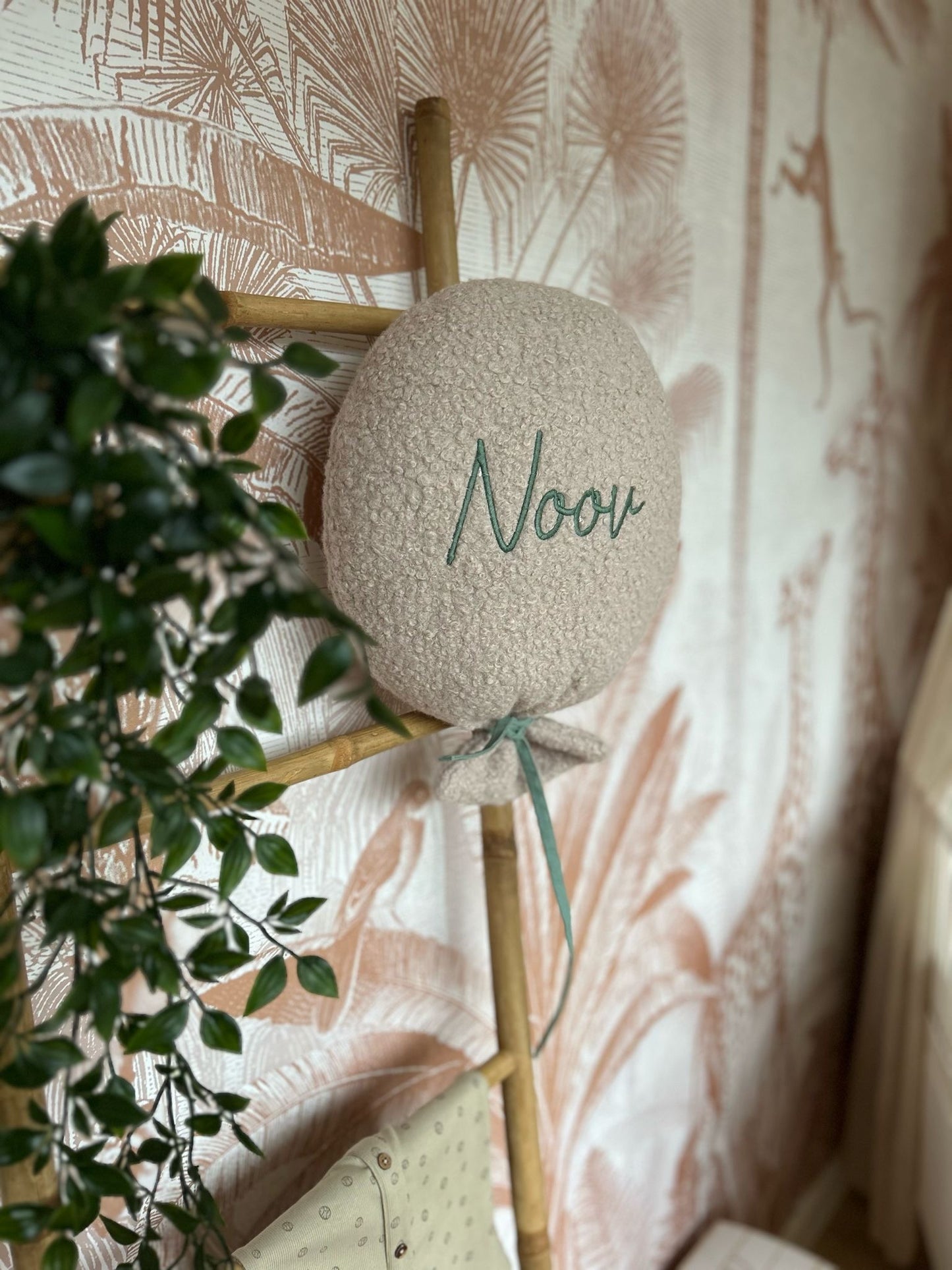 Beige teddy - gepersonaliseerde ballon