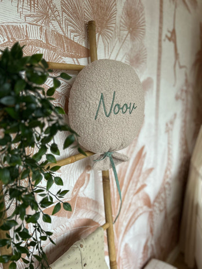 Beige teddy - gepersonaliseerde ballon