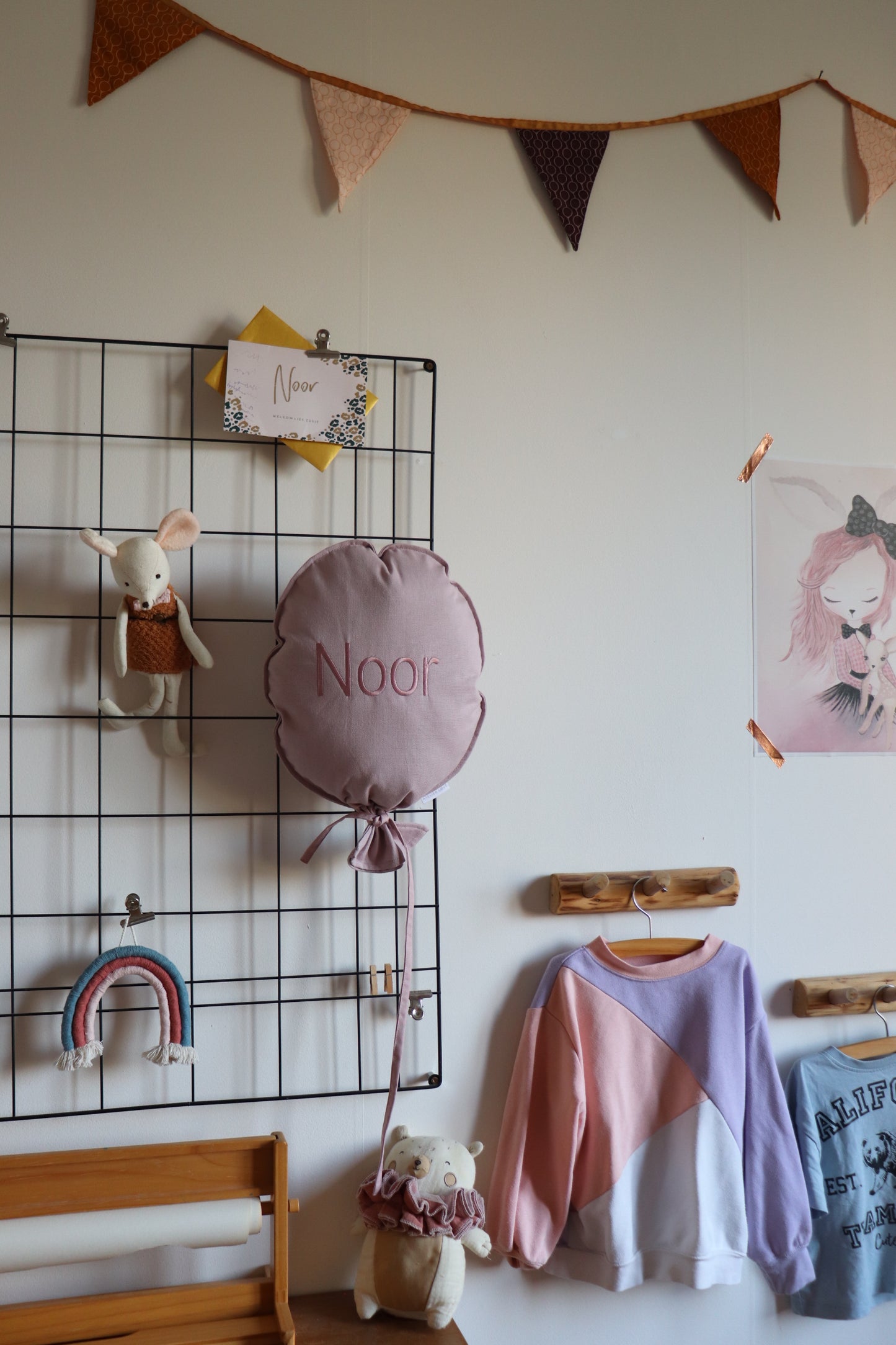 Rosey katoen - gepersonaliseerde ballon