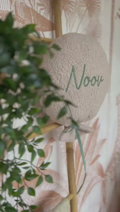 Beige teddy - gepersonaliseerde ballon